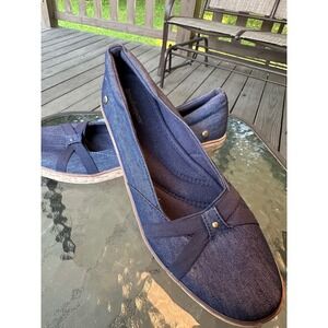 Grasshoppers Denim Wedge Slip On Keds Comfort Casual Shoes Size‎ 9.5